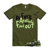 2010 Sea Moss Afterglow Olive Green Black T Shirt Match FCK