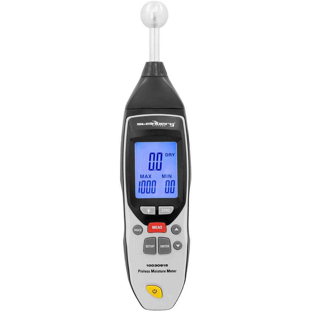 Moisture Meter, Non-invasive Moisture Meter for Wood and Bricks, LCD 0100 with a Case