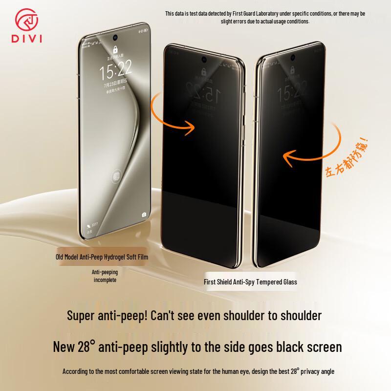 DIVI Huawei Privacy Tempered Glass Screen & Lens Protectors