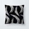 Black and White Tropical Plant Leaf Print Pattern Cushion Cover Home Living Room Sofa Decorative Pillow Pillow Cover 45x45cm