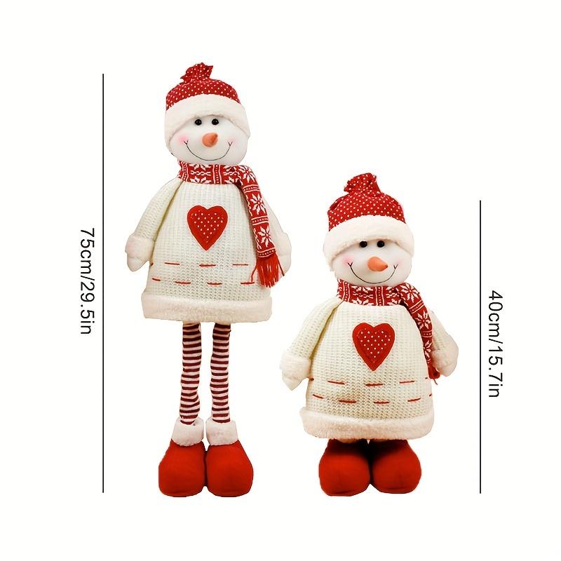 1pc Big Size Retractable Santa Claus Snowman Elk Xmas Figurines Christmas Decoration Gift Xmas Tree Ornament