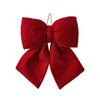 Soft Textured Christmas Red Bowknot Pendant Flannelette Bowknot Hanging Pendant  Stairs Railing
