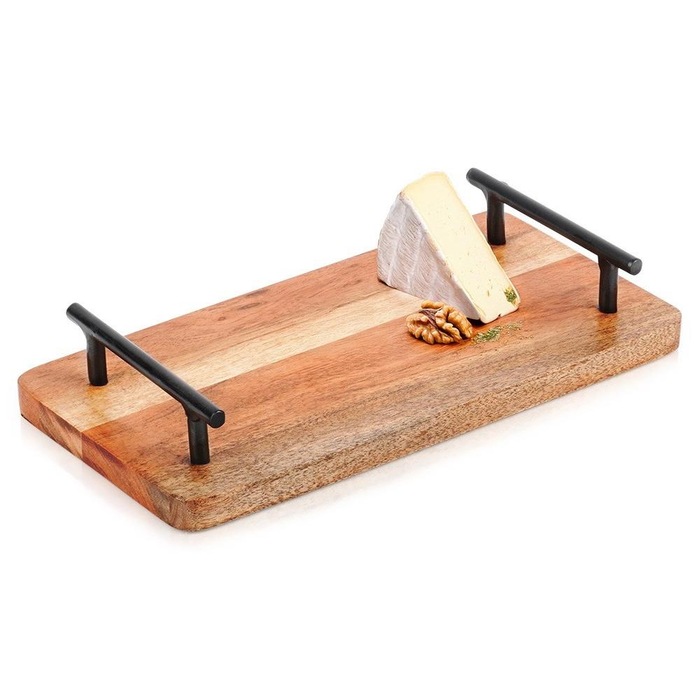 Wooden Serving Tray for Snacks, Meats, and Cheeses 30x15cm