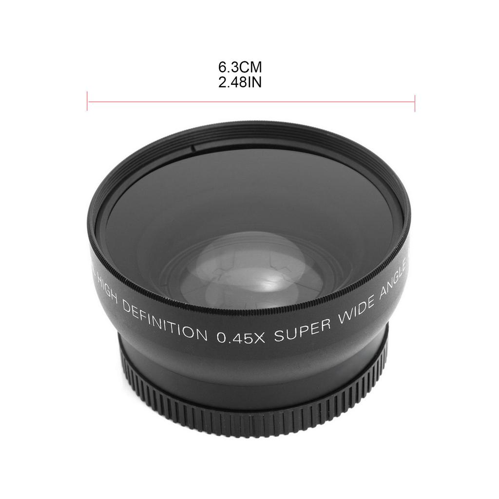 58MM Wide Angle Lens with Macro 0.45x for Insects for Butterfly Flowers Shooting