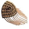 Western Style Metal Punk Epaulets for Performance Outfits Decorative Shoulder Ornaments for Stage