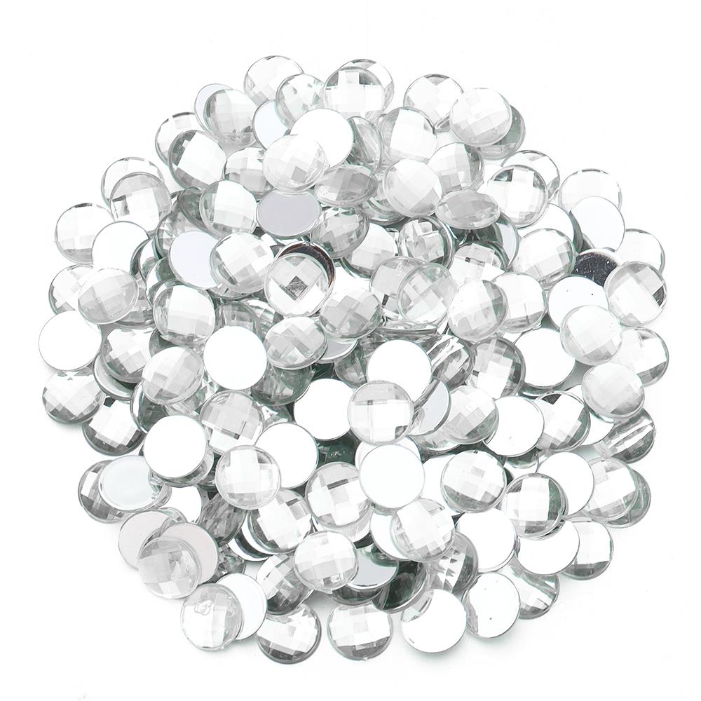200pcs Round Flatback Acrylic Rhinestones Colorful Cabochon Beads For Jewelry Making DIY Necklace Earrings Hairclip Accessories