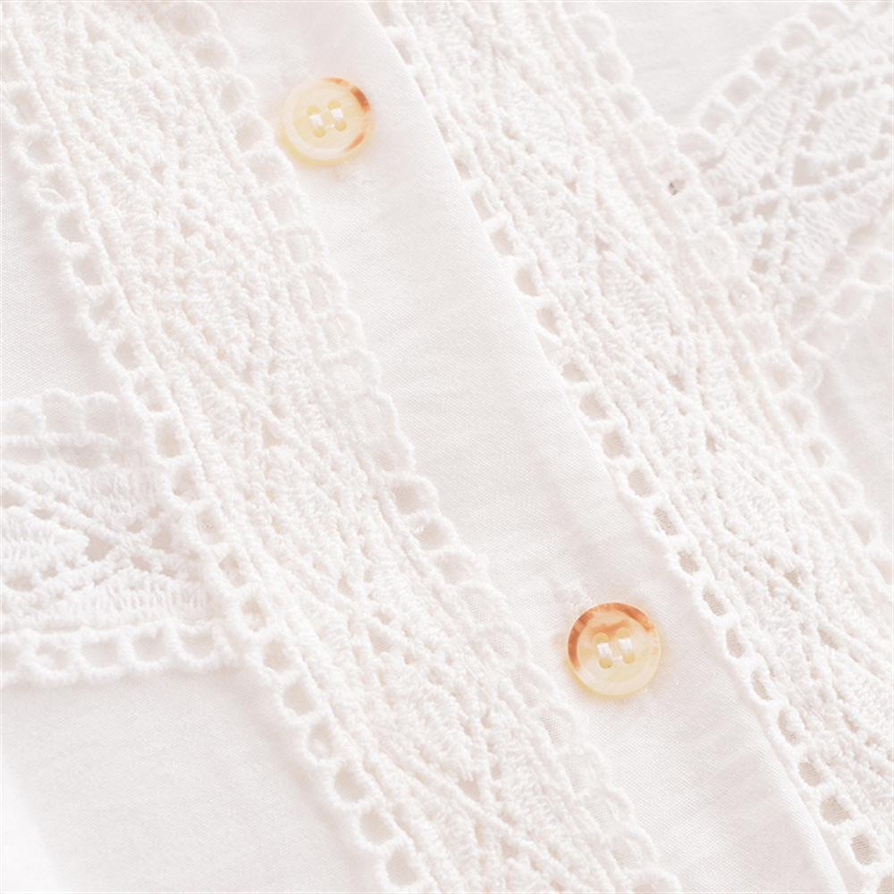 2025 Spring/Summer Women's Loose Lace Crew Neck Long Sleeve Dress