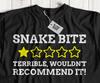 Unisex Funny Pet Snake Bite T-Shirt Reptile Herpetologist Gifts