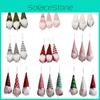 Festliches Set aus 3 Weihnachtsbaum-Hänge-Gnom-Plüsch-Gonk-Weihnachtsmann-Puppen-Anhängern für fröhliche Feiertagsdekoration