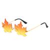 Canada Leaf Types Sunglasses for Women Rimless Designer Colorful Hip Hop Party Travel Sun Glasses Female Eyewear