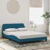 VidaXL Lit avec matelas bleu 120x200 cm velours 3208375