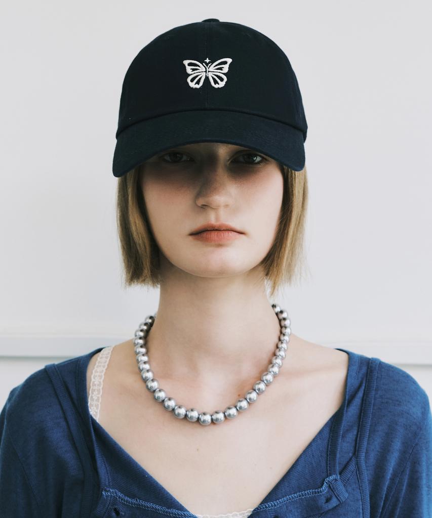 Nigaennikol Mini Butterfly Blink Ball Cap_Navy Cream
