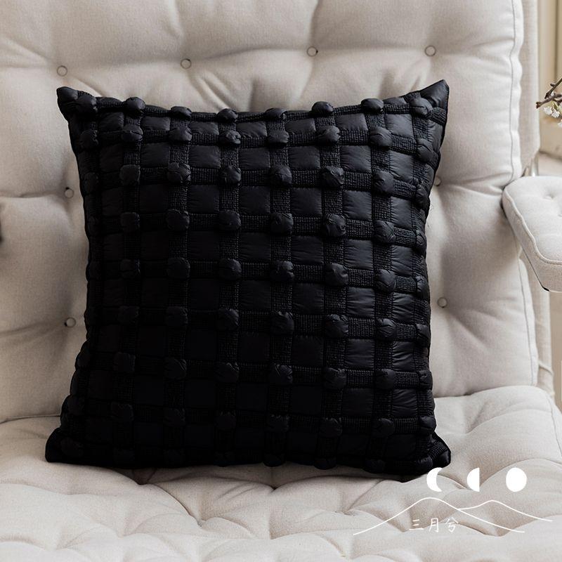 

Шенилл Подушка Лист Бамбука Коричневый Майяр Мода Наволочка Ткань Диванная Подушка Плюшевая Наволочка в Китайском Стиле Black Bubble 45*45 (pillowcase)