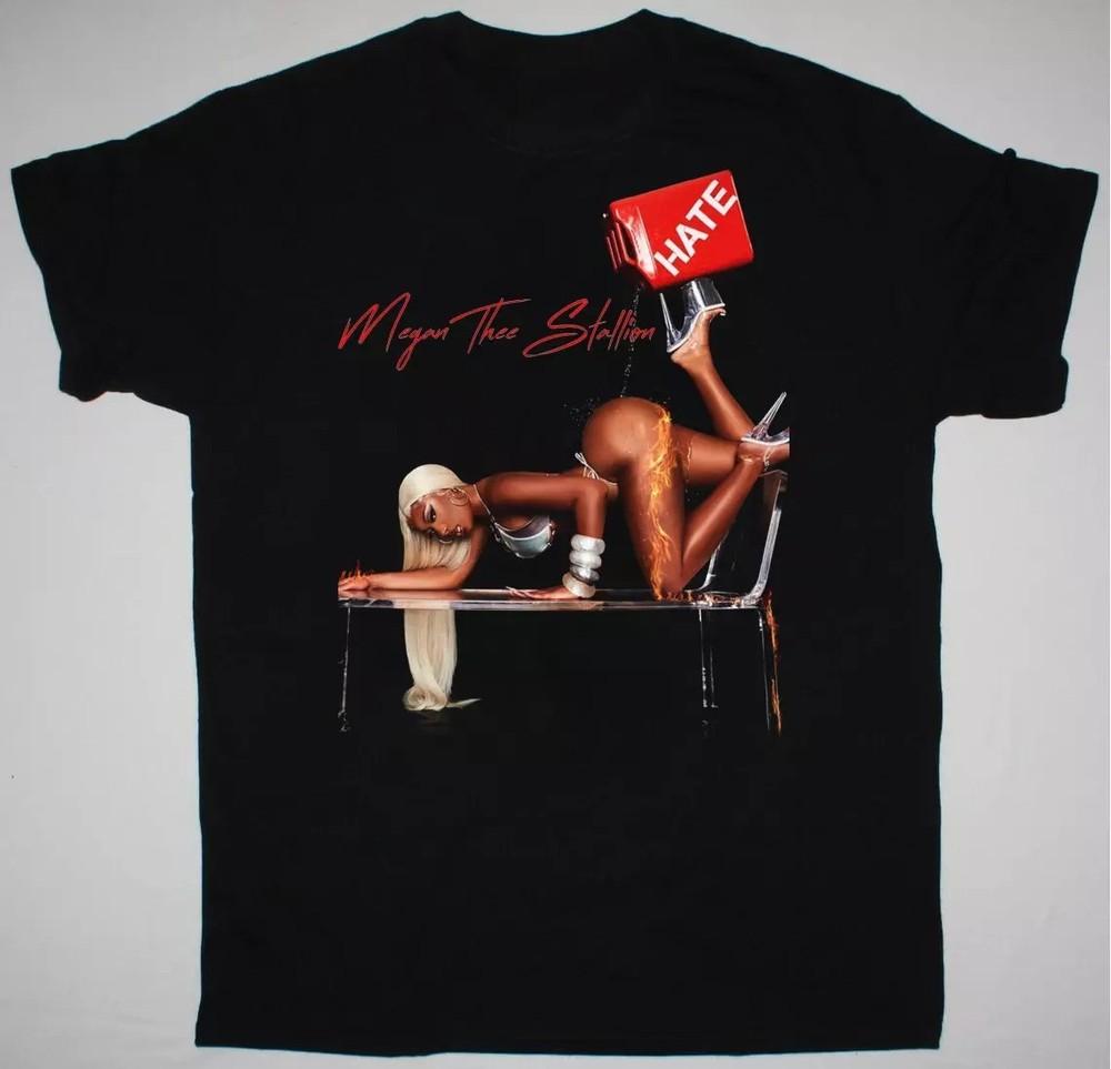 Megan Thee Stallion Signature For Fans Black T-Shirt Cotton Unisex T-Shirt S