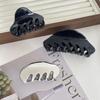 Classic Black & White French Hair Claw Clip - Vinegar Acetate Style 2024, High-End Small Fragrance Shark Clip for Buns.