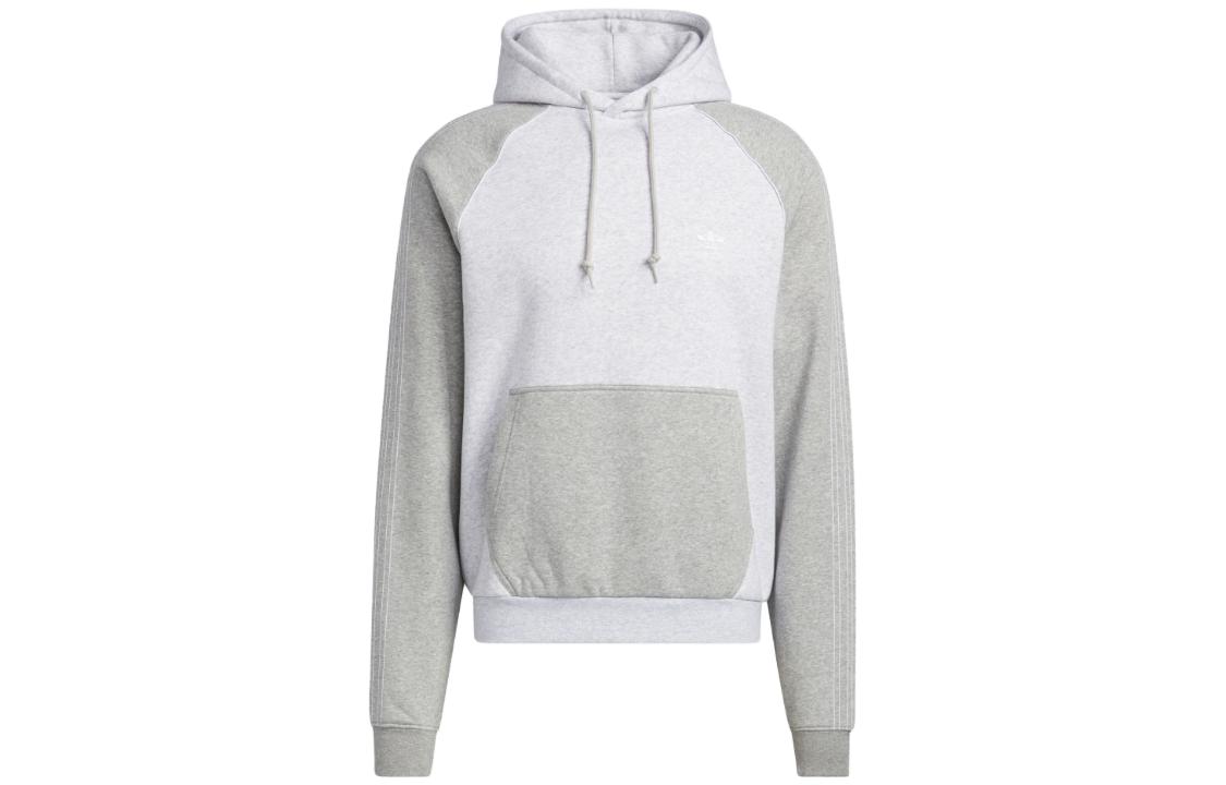 Adidas Originals Sweatshirts Men s Light Gray Heather Flower Hooded Moderate Regular HI3021 M