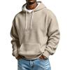 Men's Knit Hooded Sweatshirt Color Casual Winter Pullover
