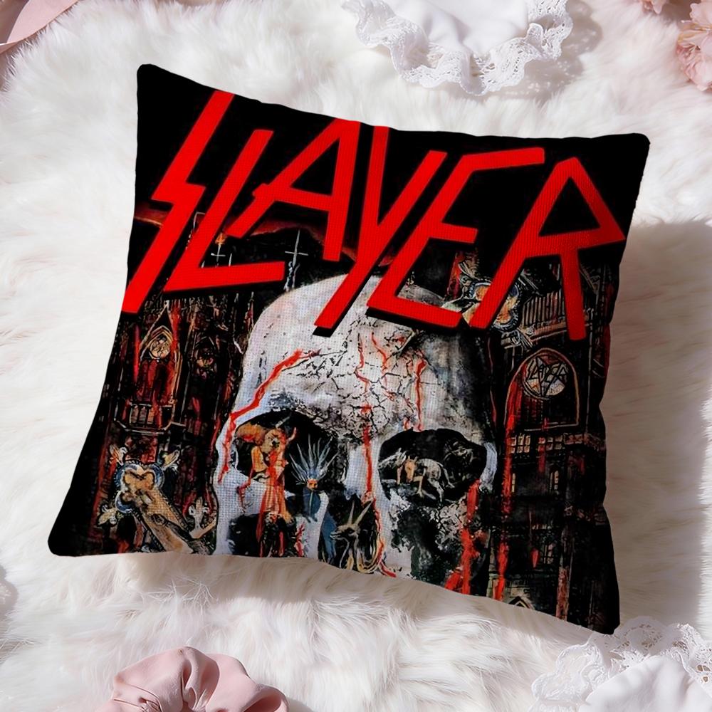 Heavy Metal Band S-Slayer Kuddfodral Premium Komfort Vändbart Kuddfodral - Två i Ett Design för Alla Rum & Bilinteriör