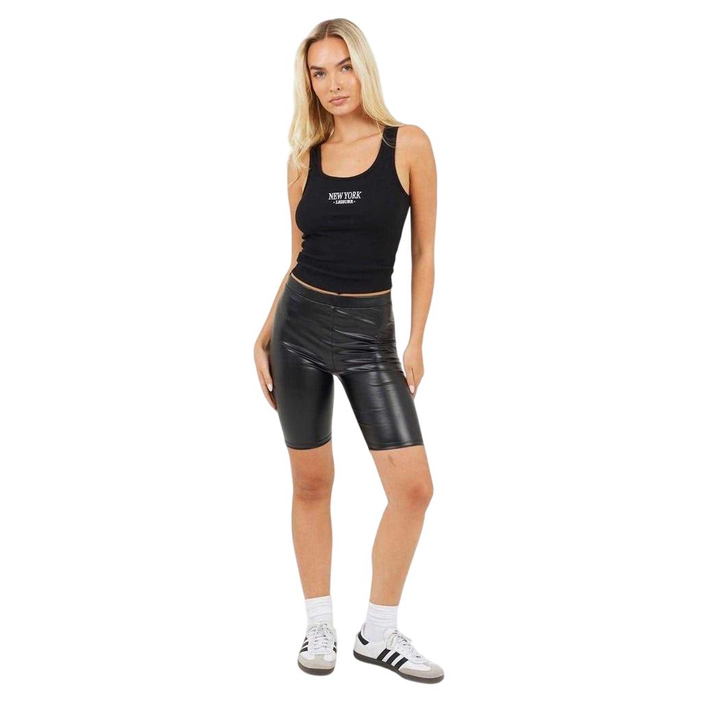 Brave Soul Womens/Ladies Leather Effect Cycling Shorts