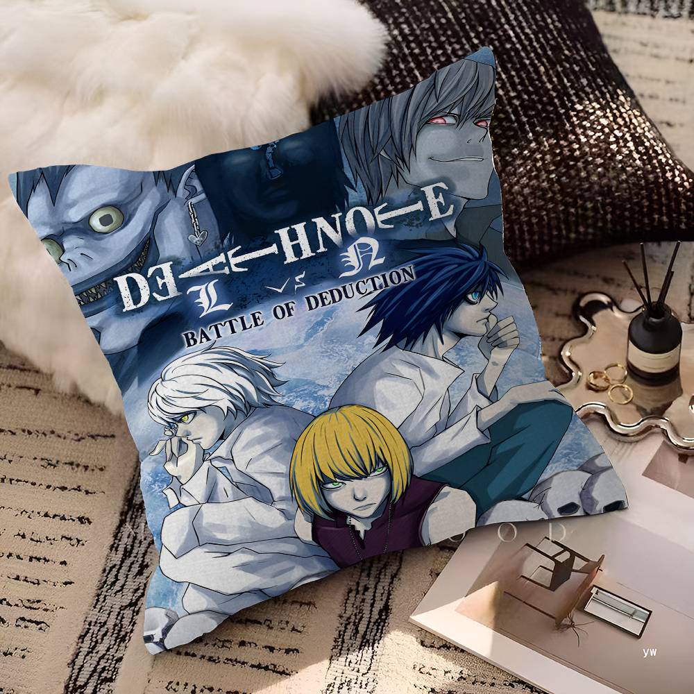 Anime Death Note Cushion Cover Inches Farmhouse Decor Home Throw Pillow Covers for Couch Decorations