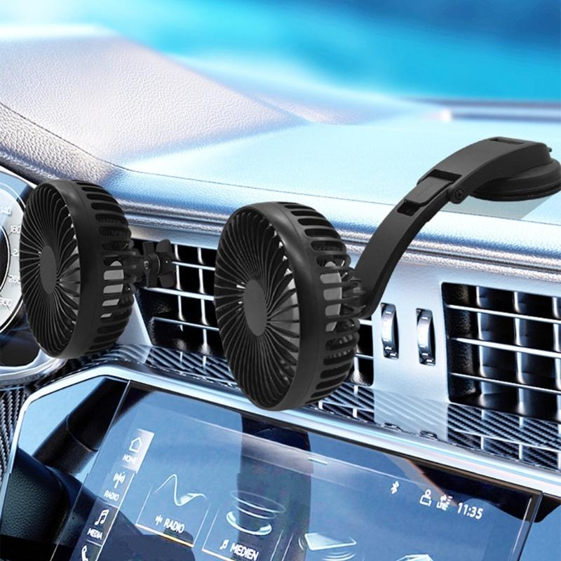 3 Speed USB Car Fan With Strong Wind Power And Quiet Operation For SUV Truck And Sedan