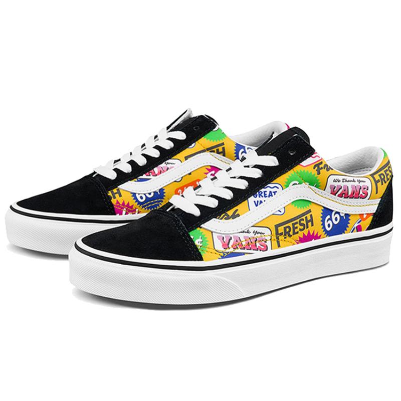 Vans Old Skool Colored Letters Multicolor Multi Color Vans VN0A3WKT4RR