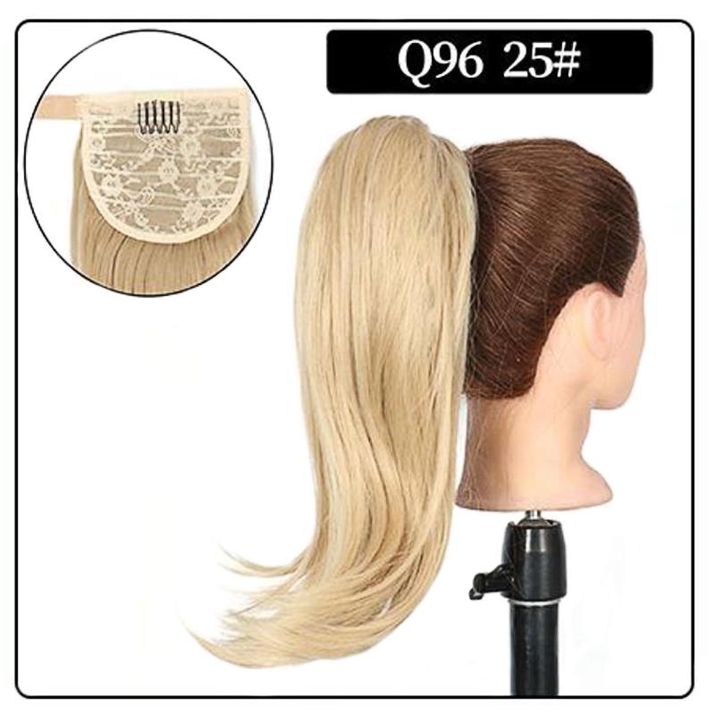 MERISIHAIR Women Natural Ponytail 18 Inch Synthetic Elastic Wrap-around Wig Clip Multi-color Ponytail Synthetic Fiber Hairpiece Daily Use