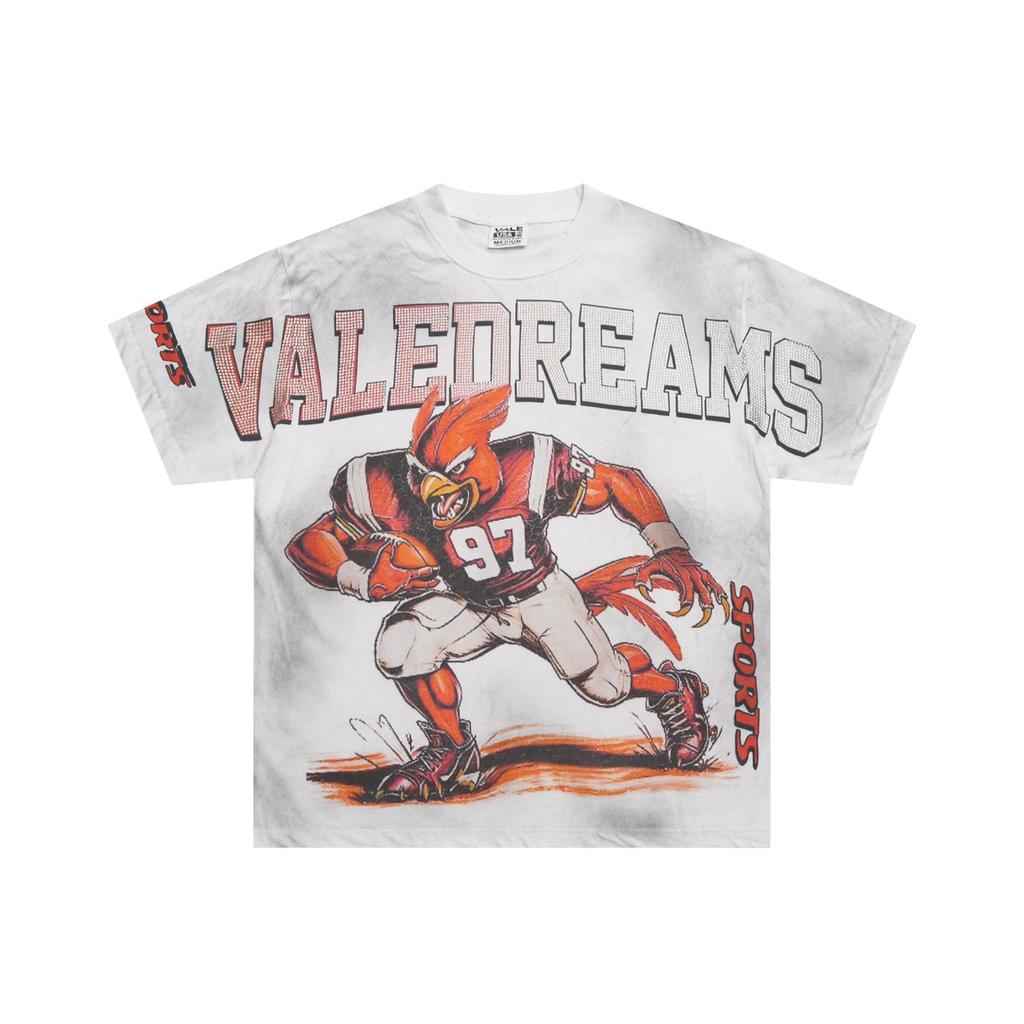 DRIPX T-shirt da uomo a maniche corte, 100% cotone, morbida, comoda e casual, vestibilità larga streetwear, modello a fantasia 'Valley Pattern 1'
