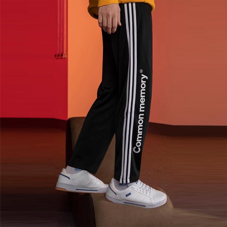 Adidas Originals Three Stripes High-Waisted Tapered Vintage Sports Pants Men Pants Black HC7129
