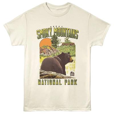 T-shirt da uomo Great Smoky Mountains Bears Sunrise