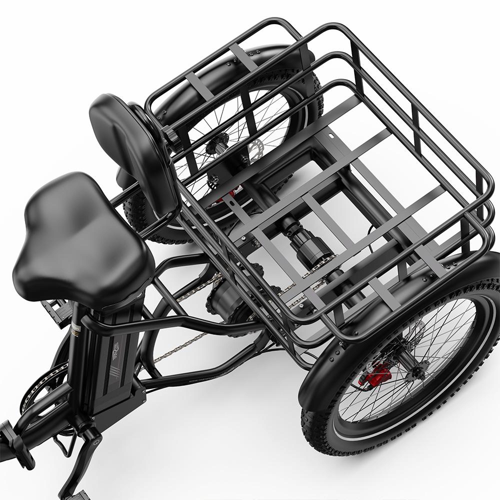 Vélo électrique Onesport OT30 Pro 20" Moteur 500W Vélo cargo électrique pliable Shimano 7 vitesses Freins à disque doubles 48V 18AH Charge maximale 180 kg