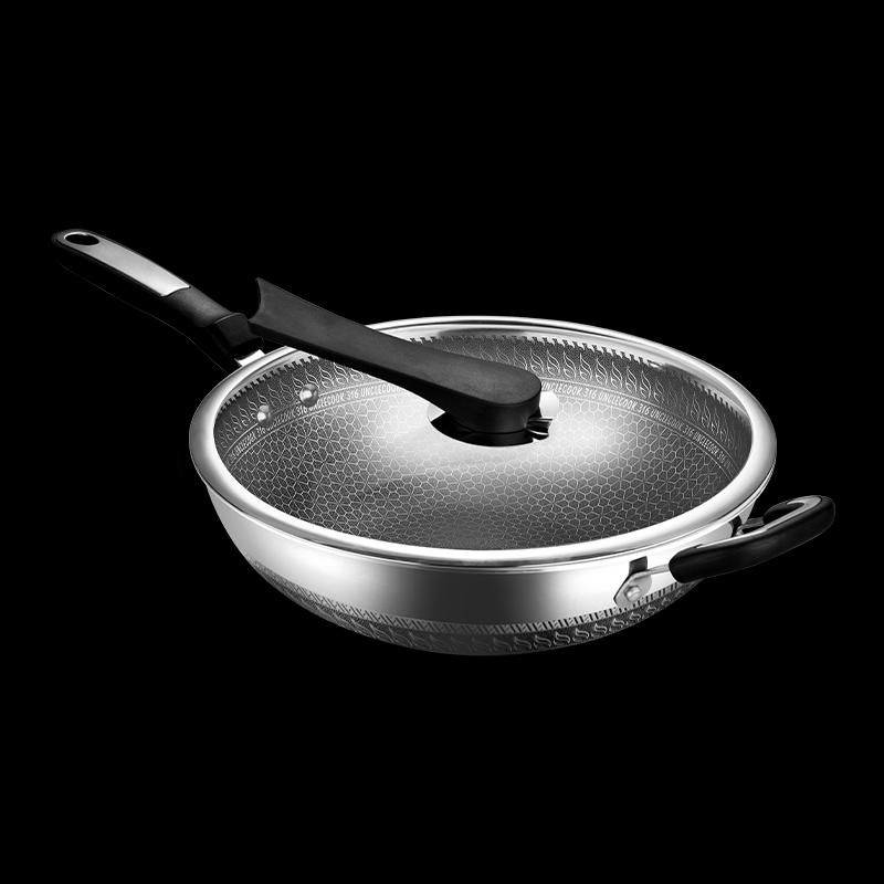 Hanle 316 Stainless Steel Non-stick Stir-fry Pan