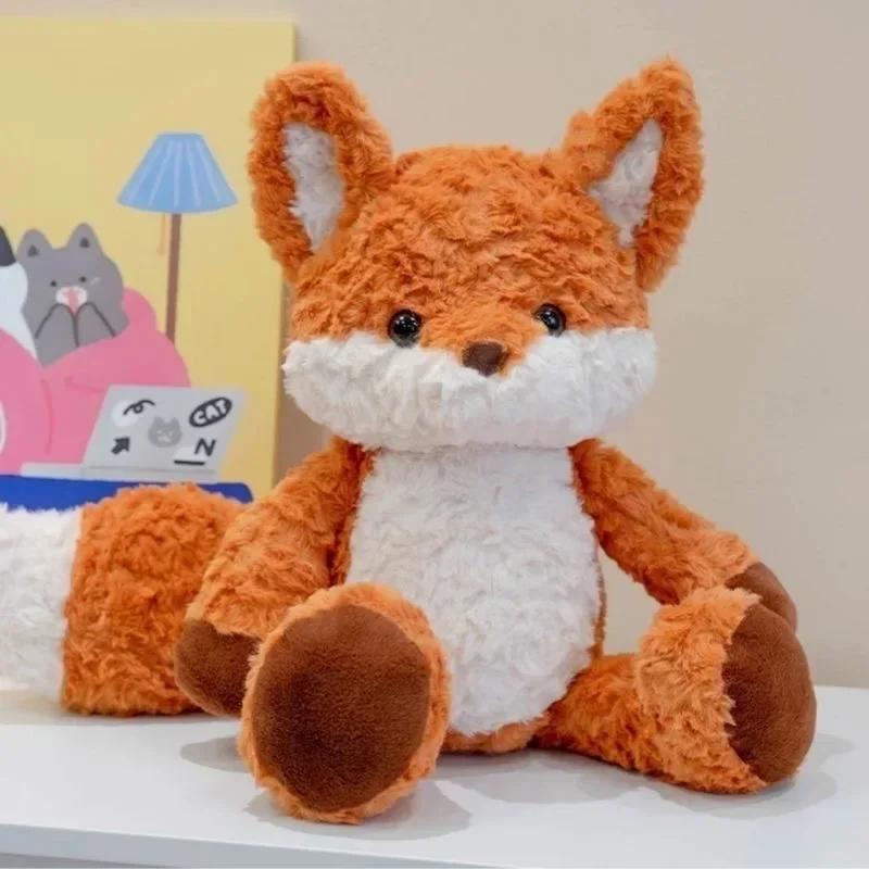 

35cm Cartoon Orange Foxes Adorable Fluffy Fox Lovely Plush Toy Gentle Stuffed Doll Cuddly Plushie Doll Toy Children Birth Date Present