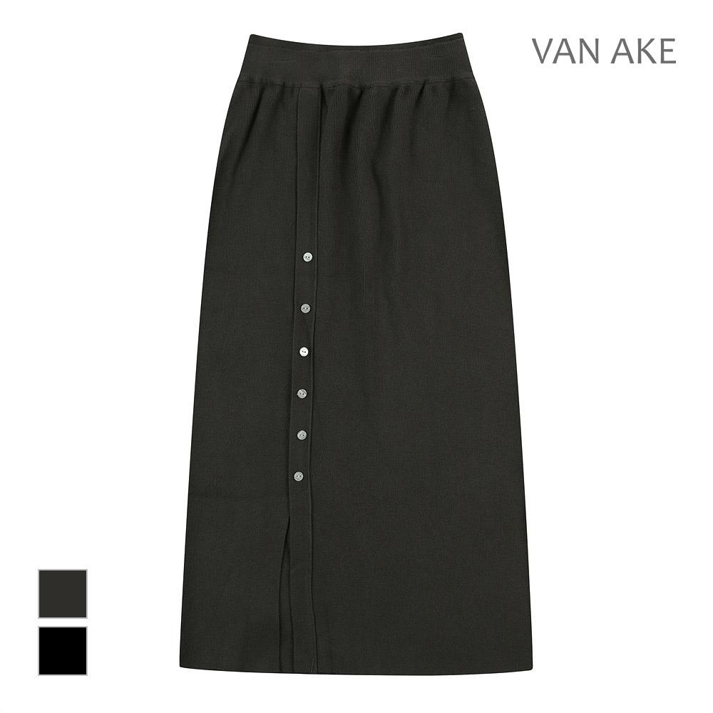 VANAKE Button-Detail Knit Skirt_Vb3Zksm301Z