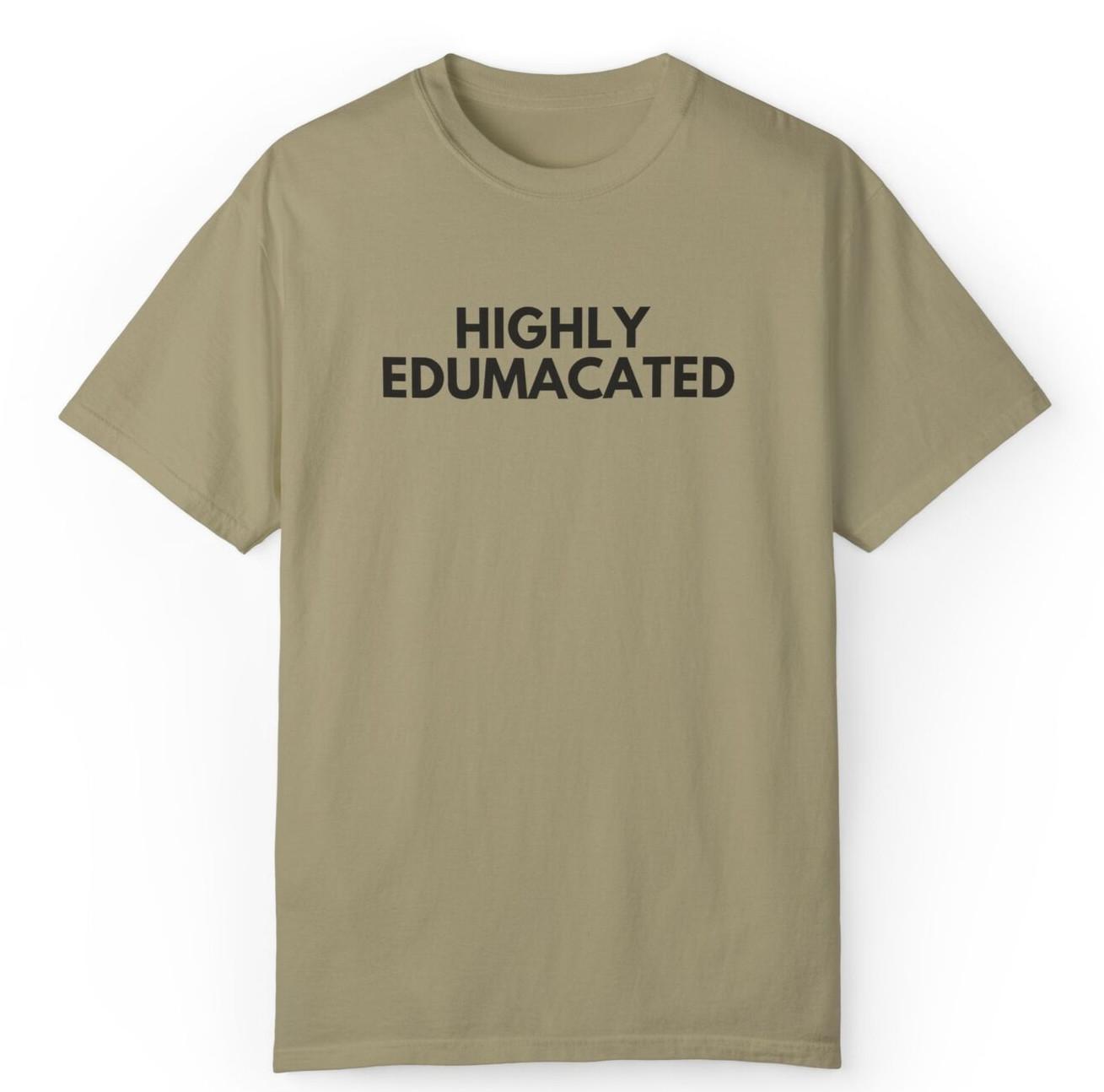 Highly Edumacated shirt, funny college shirt the pharcyde shirt funny school tee S разноцветный