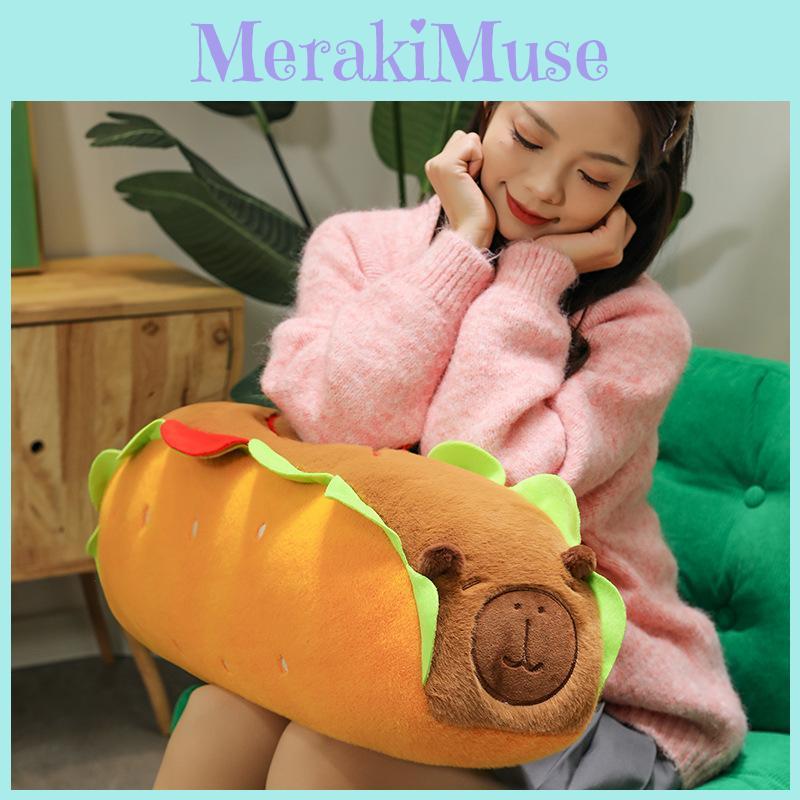 Dog Capybara Hot Plush Pillow Toy Cartoon Stuffed Animal Doll Gift Decoration