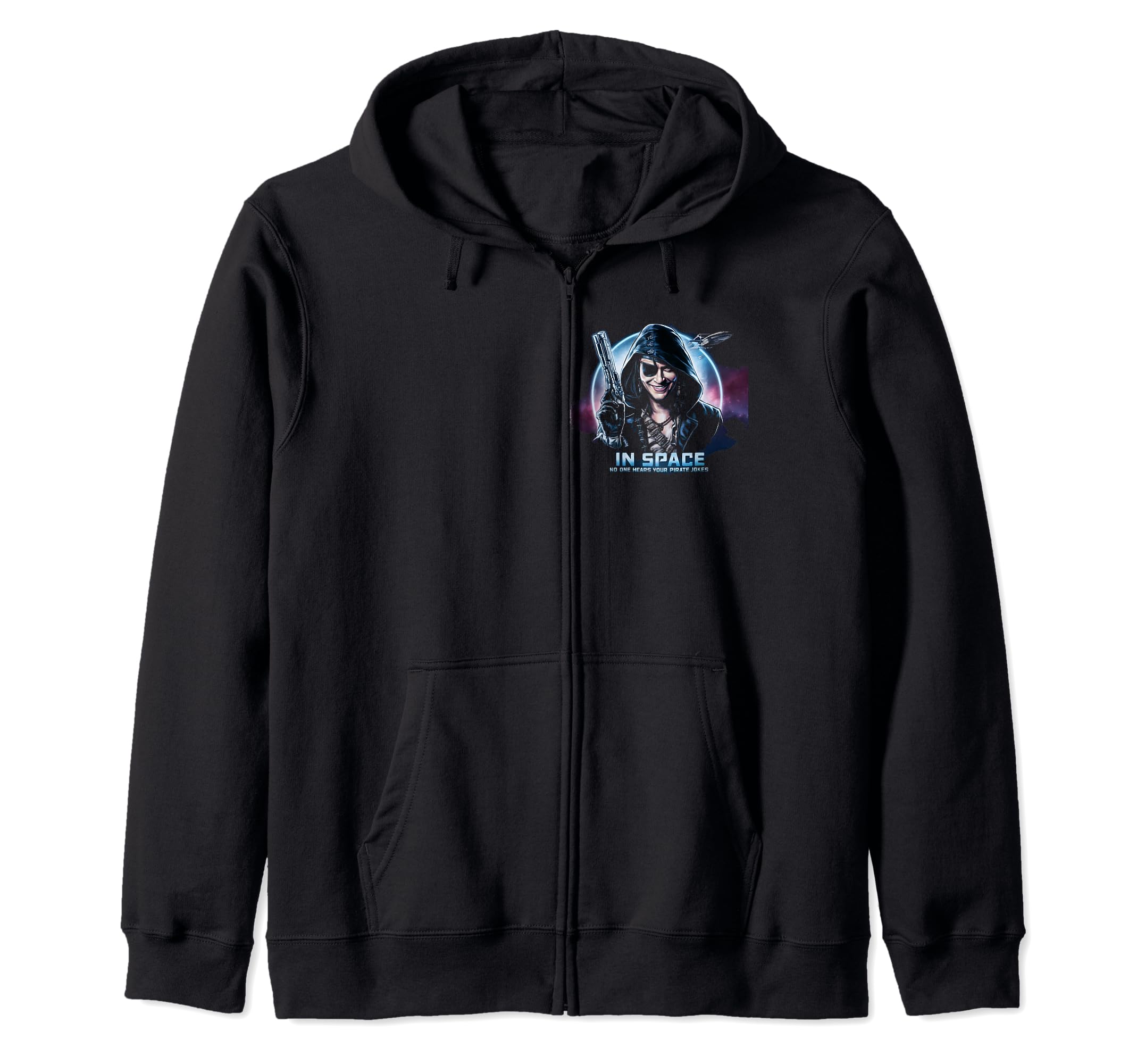 

Толстовка с капюшоном Space Pirate Beam Me Up Fun Galaxy Design чёрный