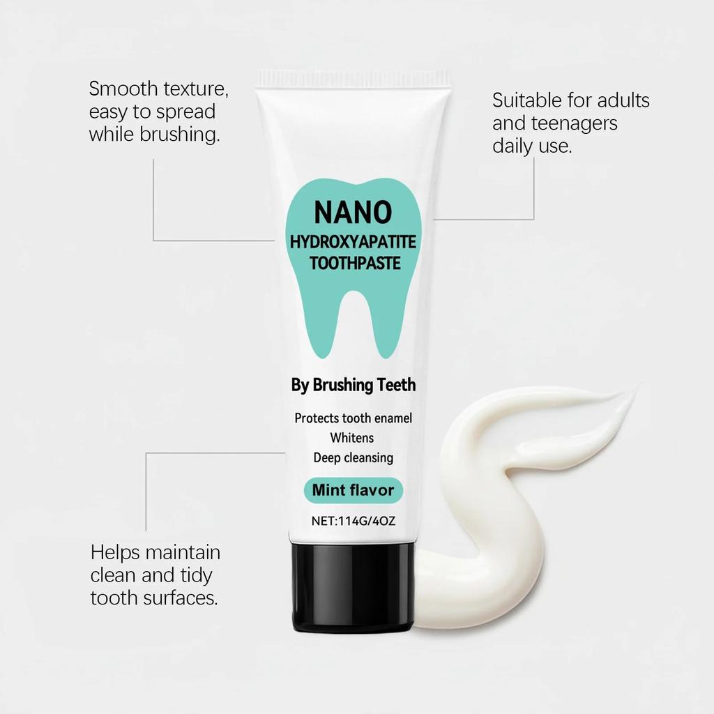 Nano Hydroxyapatite Toothpaste Removing Yellow Teeth Cleaning Tooth Stain Lasting Fresh Oral Minty Fresh Oral Care Toothpaste