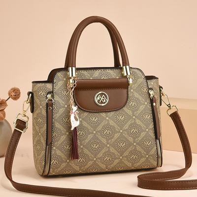 High Quality Retro Printed Leather Women's Handbag Luxury Designer Boston Womens Bag Large Capacity Shoulder Bags