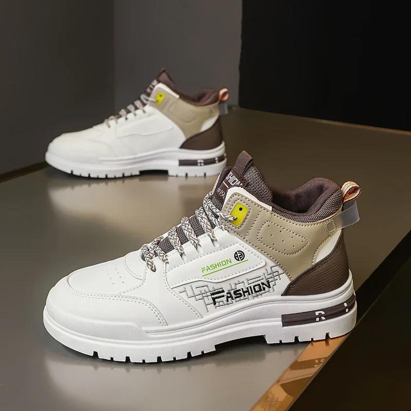 Fashion Mens Shoes Casual Autumn Winter Sneakers Outdoor Platform Hiking Fashion Luxury Leather Loafers Tennis Ankle Boots Flat Trainers