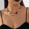 Gothic Punk Halloween Metal Chain Necklace For Women Men Vintage Black Spider Bat Pumpkin Ghost Clavicle Choker Festival Jewelry