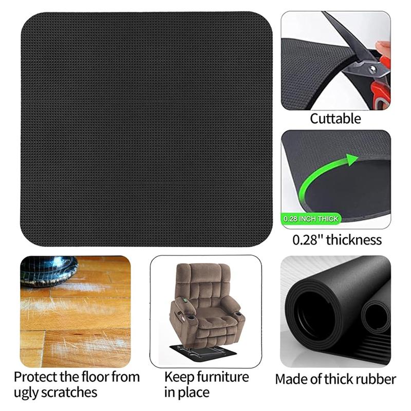 

SHGO-Recliner Pads For Hardwood Floors Non Skid Furniture Gripper Pad Floor,Anti Slide Furniture Pad Floor Protector чорний
