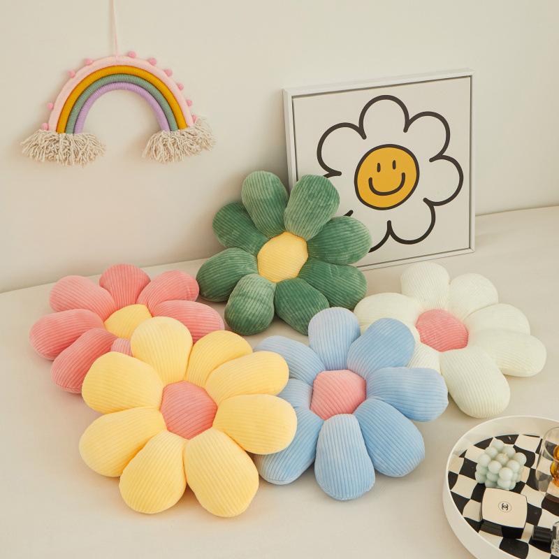 Niedliches Cartoon Sonnenblumen Spezialförmiges Sofakissen Kissen Hochwertig