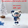 Christmas Cute Red And Blue Clown Festival Atmosphere 2D Acrylic 360 Rotating Ornament Gift Ornament