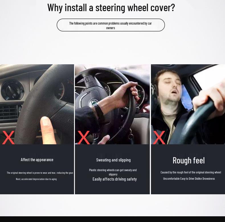 2024 GAC AION Y Plus Nappa Leather Steering Wheel Cover - Smax, S Mei, 580, Splus Compatible, Ultra-Thin Design.