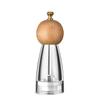 1pcs Manual Round Head Pepper Sea Salt Grinder Acrylic Acacia Wood Grinder Ceramic Core Kitchen Tools