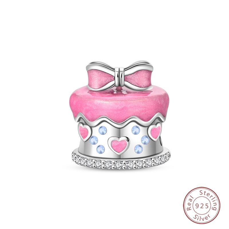 Sweety Copper Cake Poodle Crown Flowers Lover Luminous Charms Beads Fit 3Mm Bracelets Diy Fine Jewelry Making