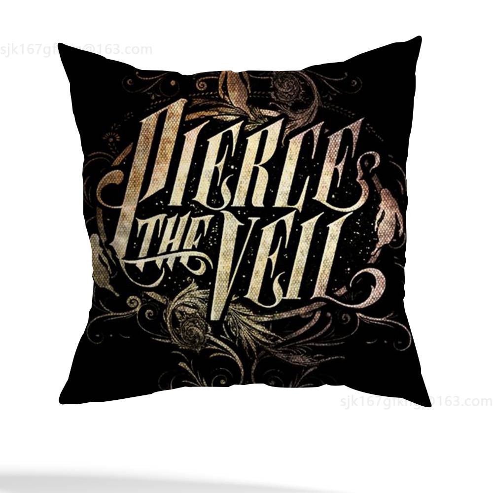 P-Pierce The Veil Music Pillow Case Sofa Living Room Bedroom Headboard Backrest Cushion Square Cushion Nap Time