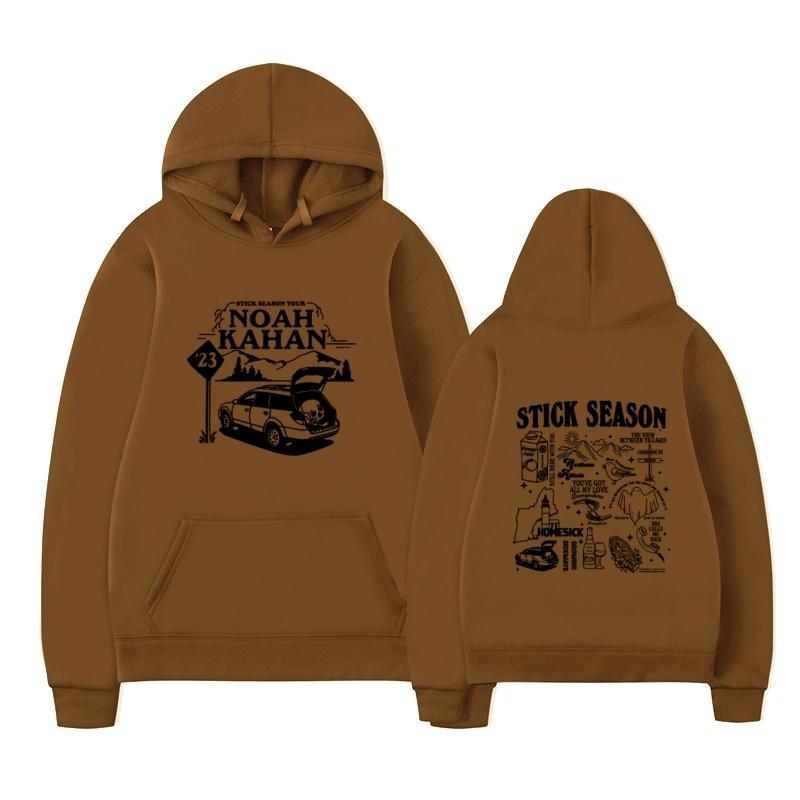 Noah Kahan Stick Season Merch Country Music Album Hoodie Sweatshirt Winter Warm Pullover Top Streetwear Unisex