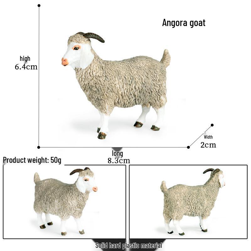 Children s Angora Goat Wild Animal Toy Model for Play and Display